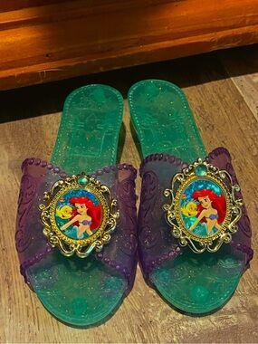 Disney Princess Little Mermaid Ariel Dress Up Costume Shoes, One Size (2-6 Years